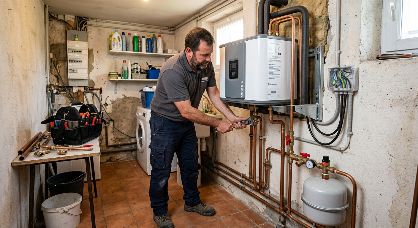 Pose de chauffe-eau thermodynamique par un plombier à Argenteuil