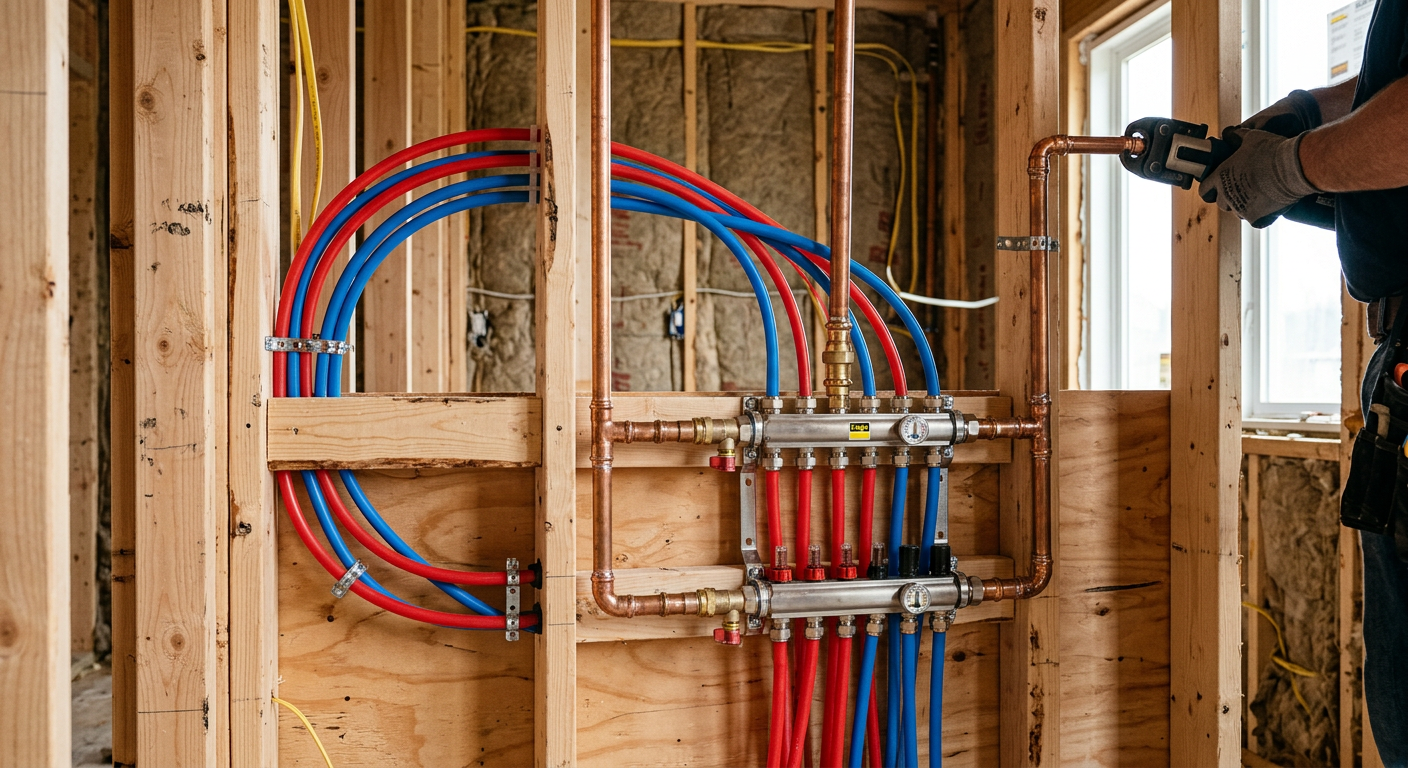 Création de réseau plomberie en cuivre et PER à Argenteuil 95